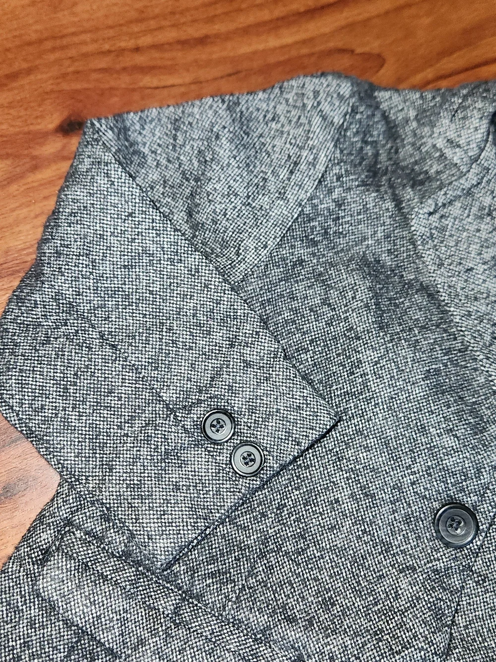Cherokee Kids' Gray Herringbone Blazer Jacket, Size 18M